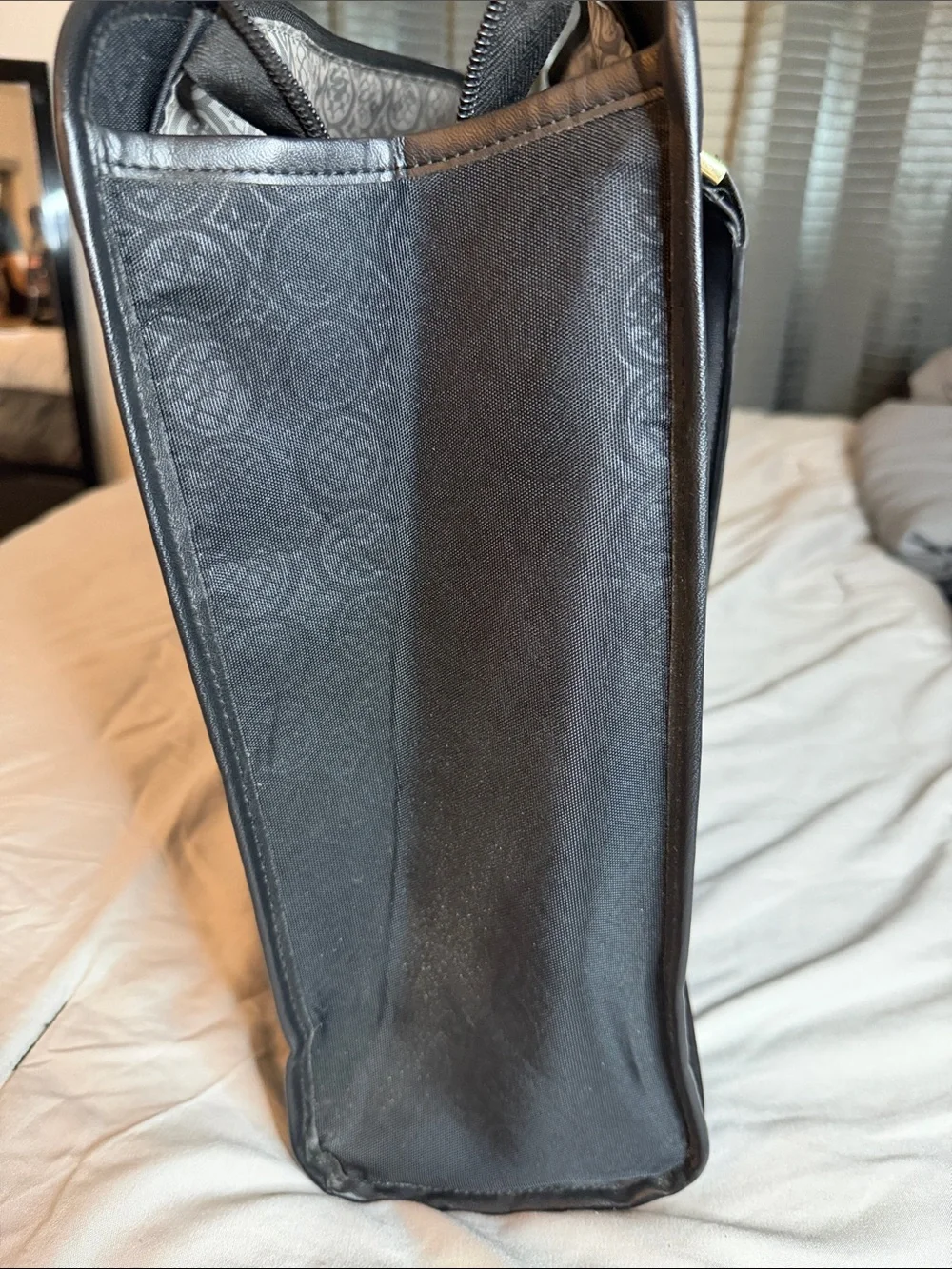 Nine West. Black Tote Bag with Gold Accents